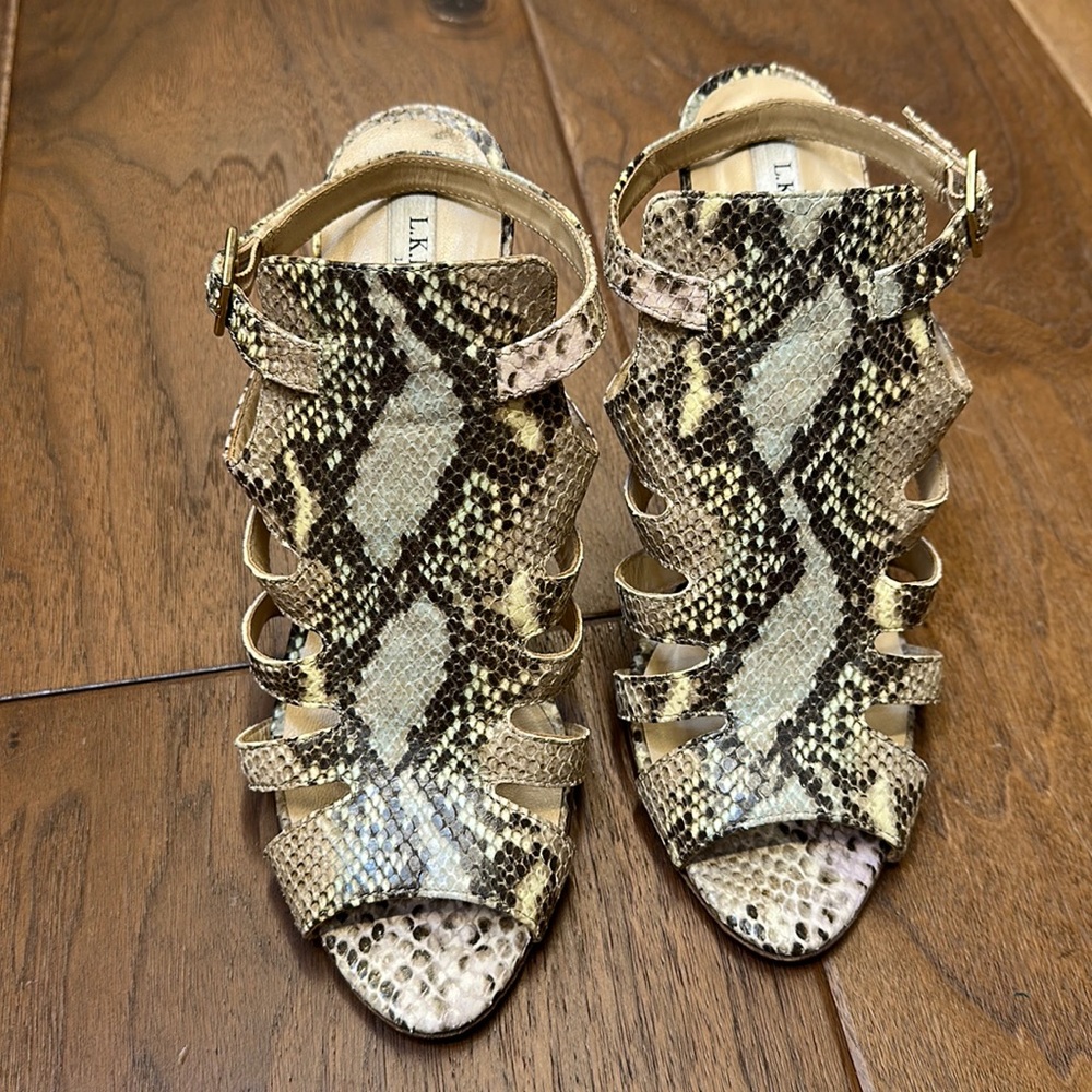 L.K. Bennett snakeskin pumps